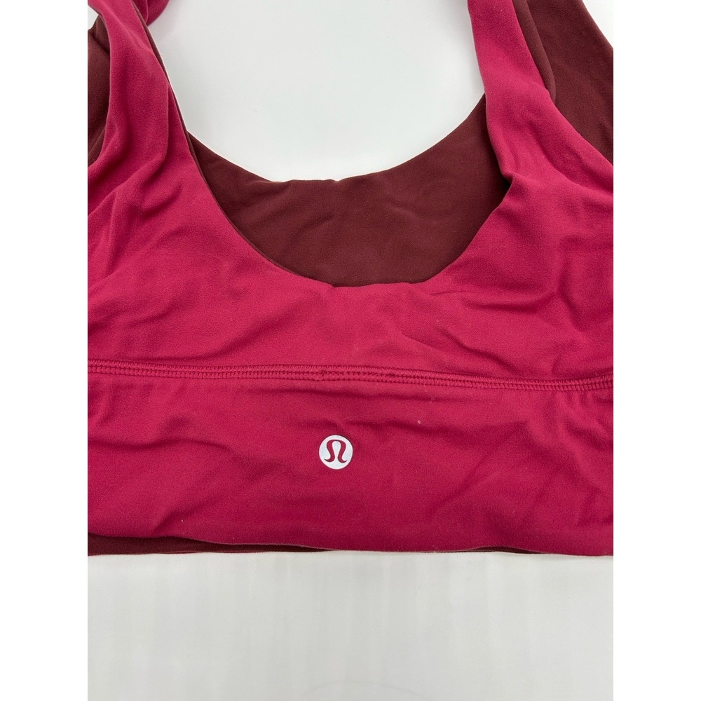 Lululemon Align Reversible Sports Bra Red Women's‎ Size 12 A/B Cup Light Support - Picture 4 of 8